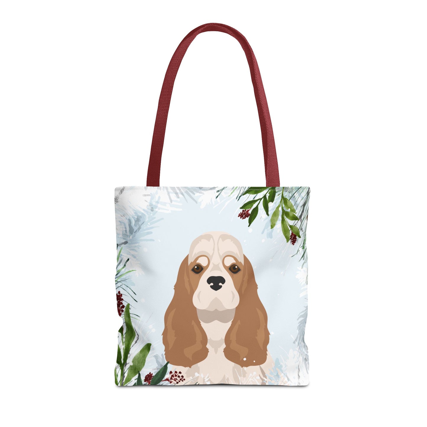 Cocker Spaniel Dog Christmas Holiday Tote Bag 16x16
