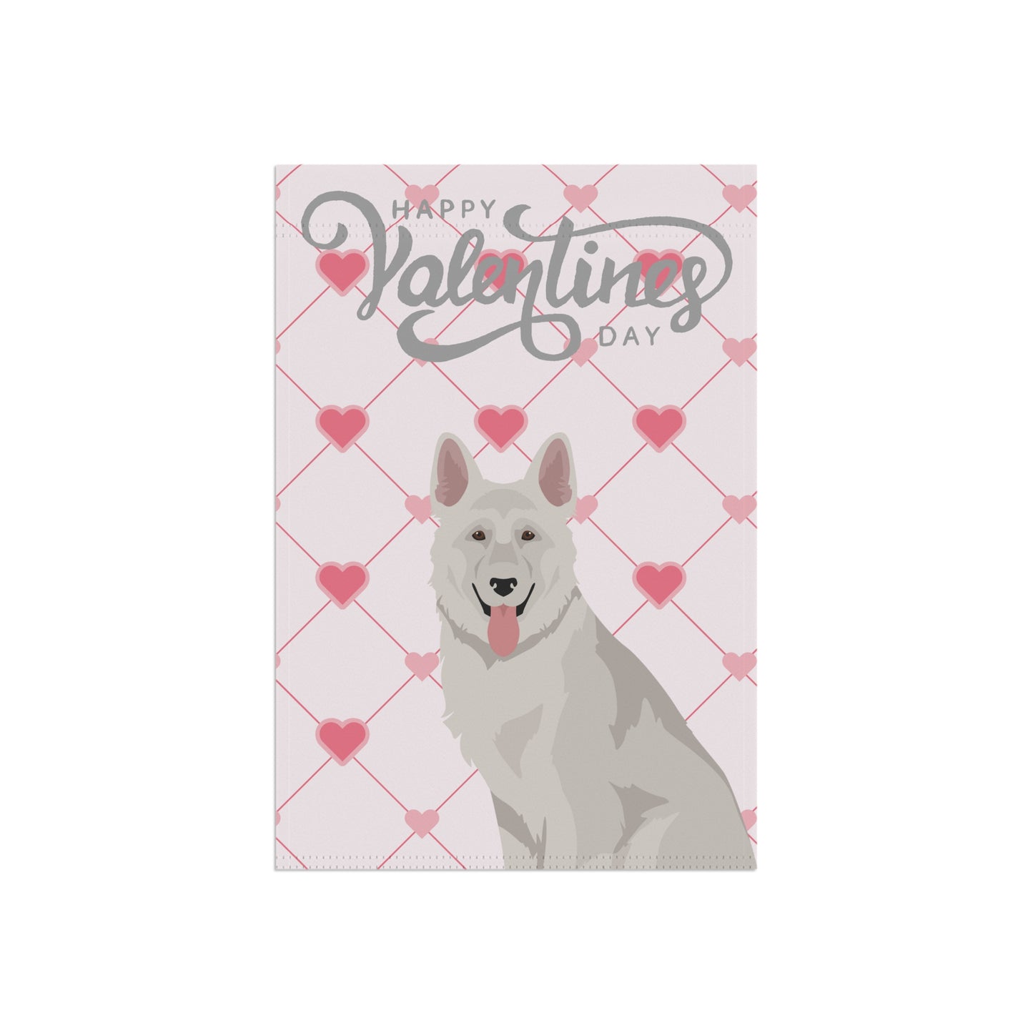 German Shepherd Dog Valentines Day Garden Flag