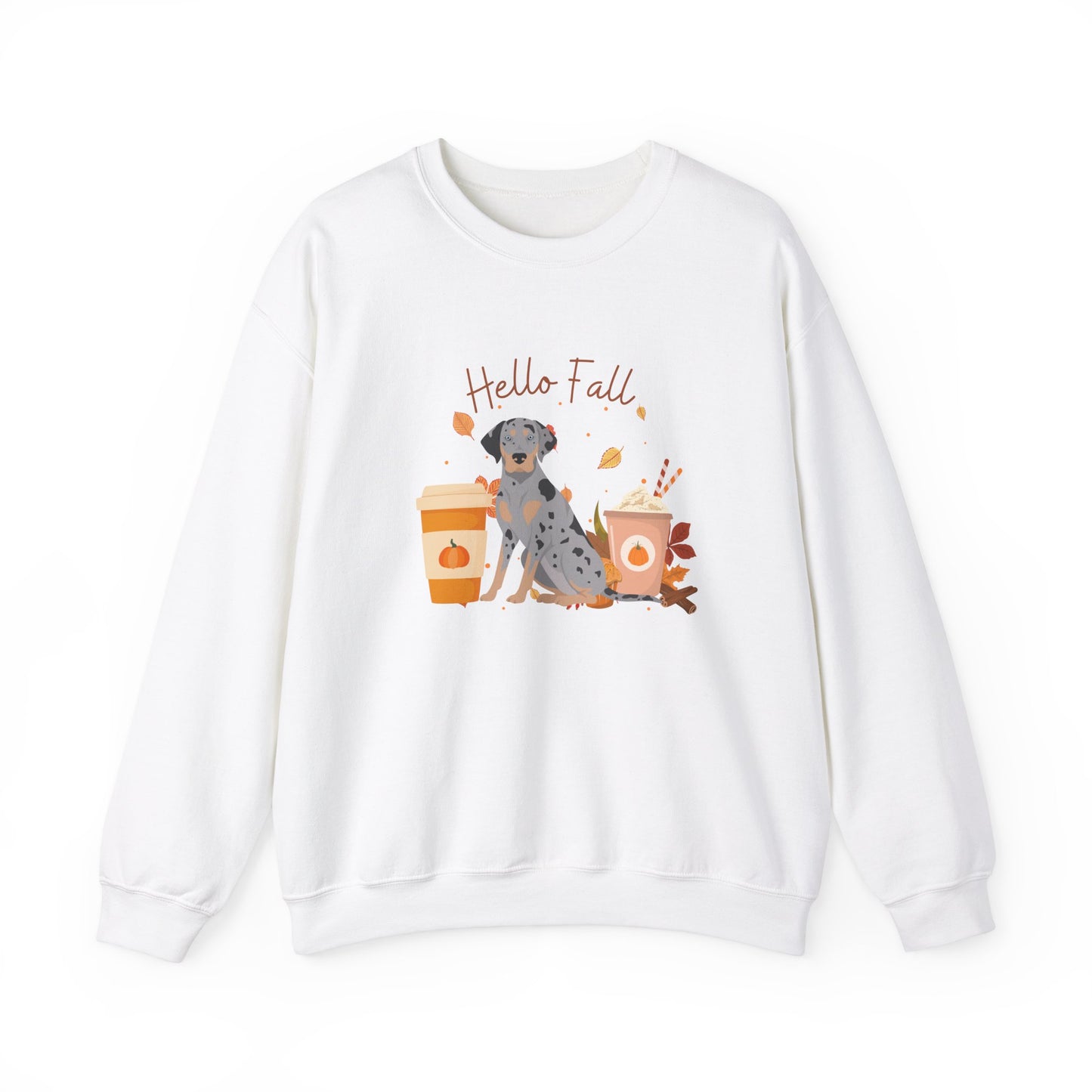 Catahoula Leopard Dog Fall Halloween Unisex Heavy Blend Crewneck Sweatshirt