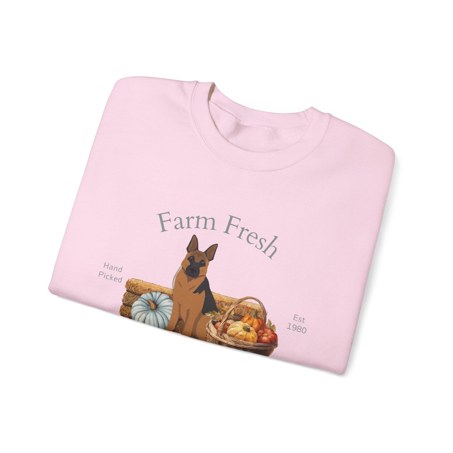 German Shpeherd Dog Fall Farm Fresh Unisex Heavy Blend Crewneck Sweatshirt