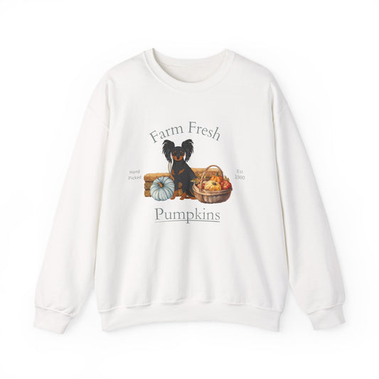 Russian Toy Terrier Dog Fall Farm Fresh Unisex Heavy Blend Crewneck Sweatshirt