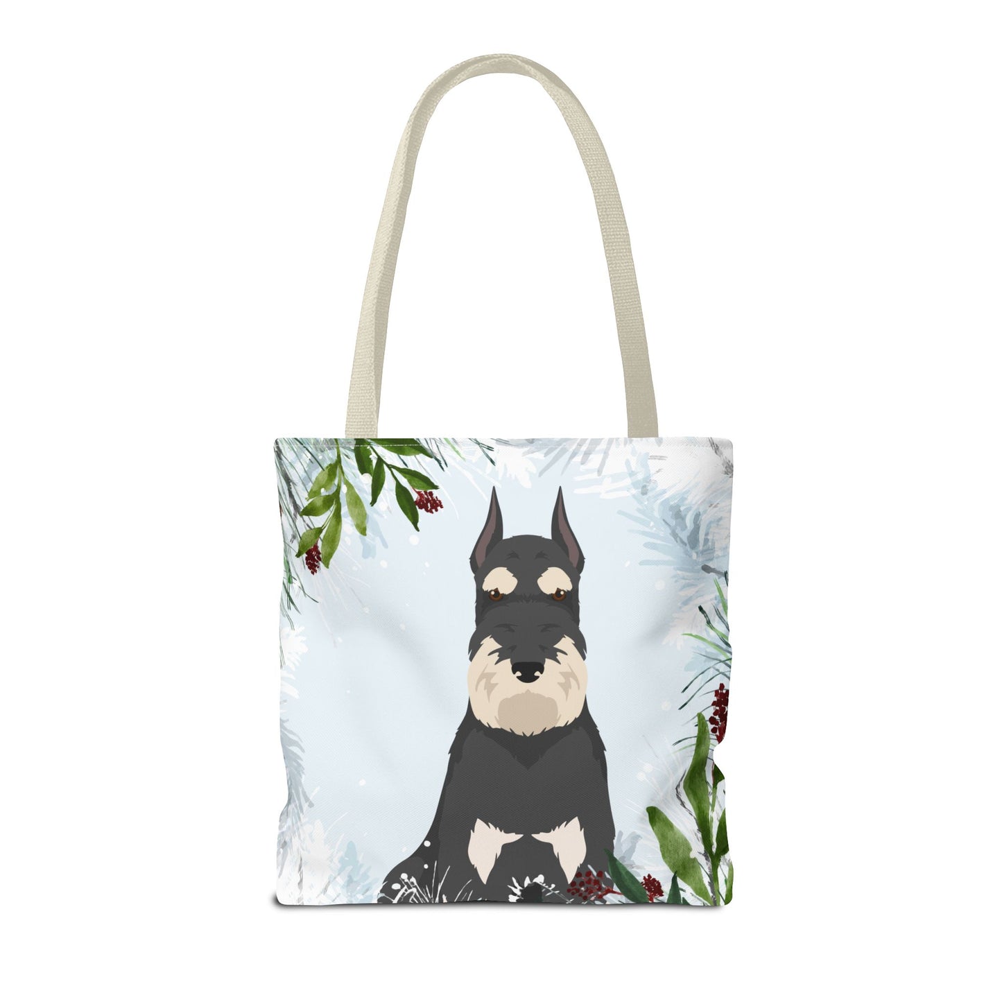 Schnauzer Dog Christmas Holiday Tote Bag 16x16