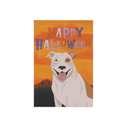 Pit Bull Dog Halloween Garden Flag