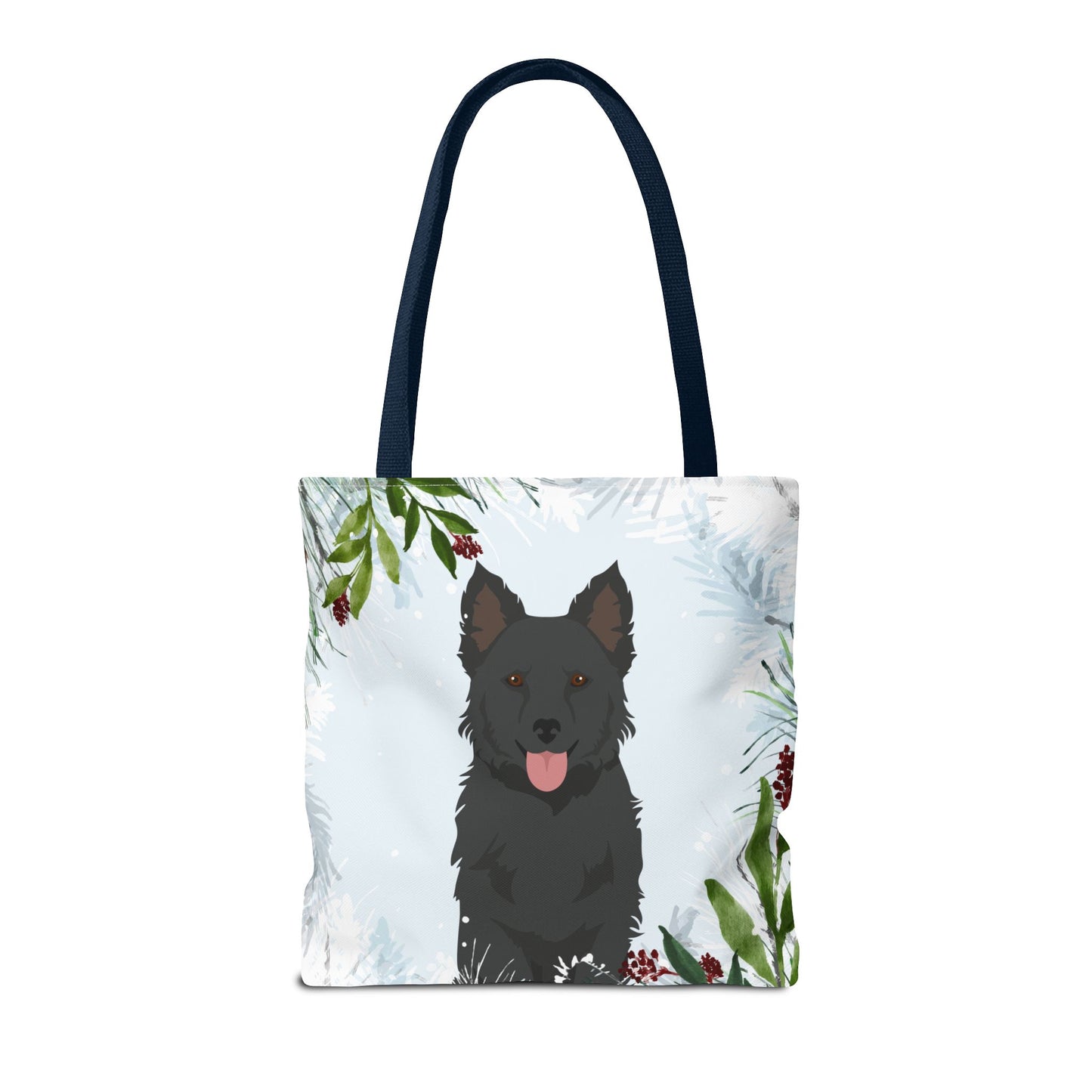 Mudi Dog Christmas Holiday Tote Bag 16x16