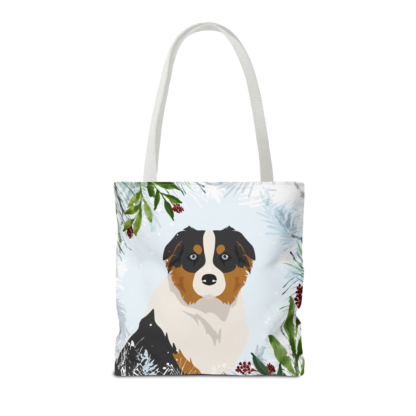 Australian Shepherd Dog Christmas Holiday Tote Bag 16x16