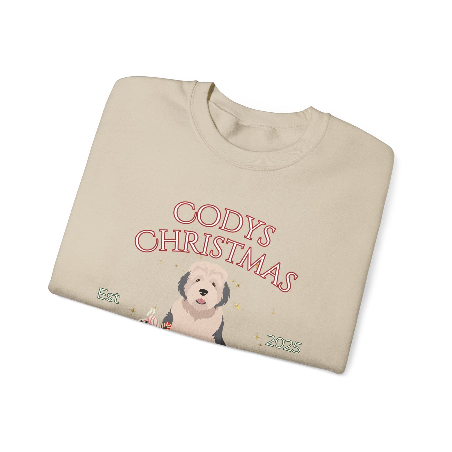 Old English Sheepdog Dog Christmas Social Club Unisex Heavy Blend Crewneck Sweatshirt Custom Name
