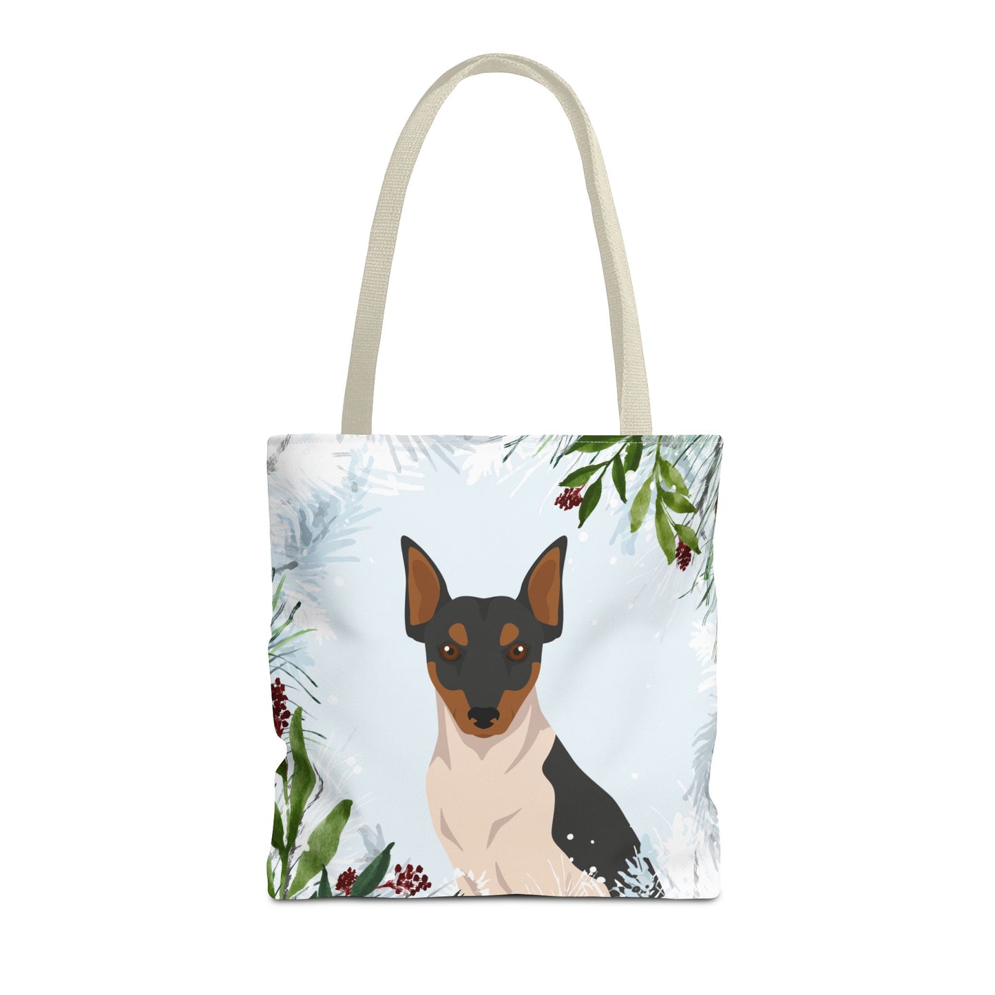 Brazillian Terrier Dog Christmas Holiday Tote Bag 16x16