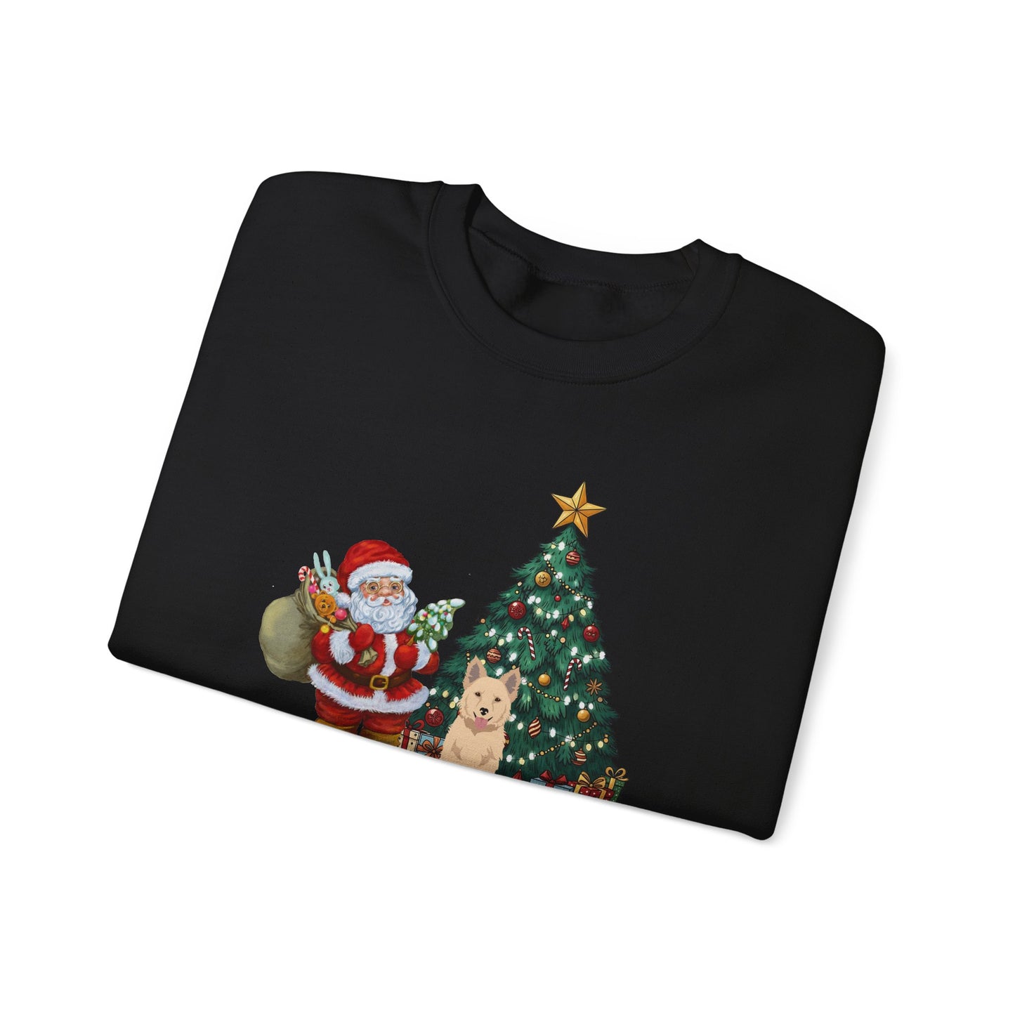 Mudi Dog Santa's Little Helper Unisex Heavy Blend Crewneck Sweatshirt