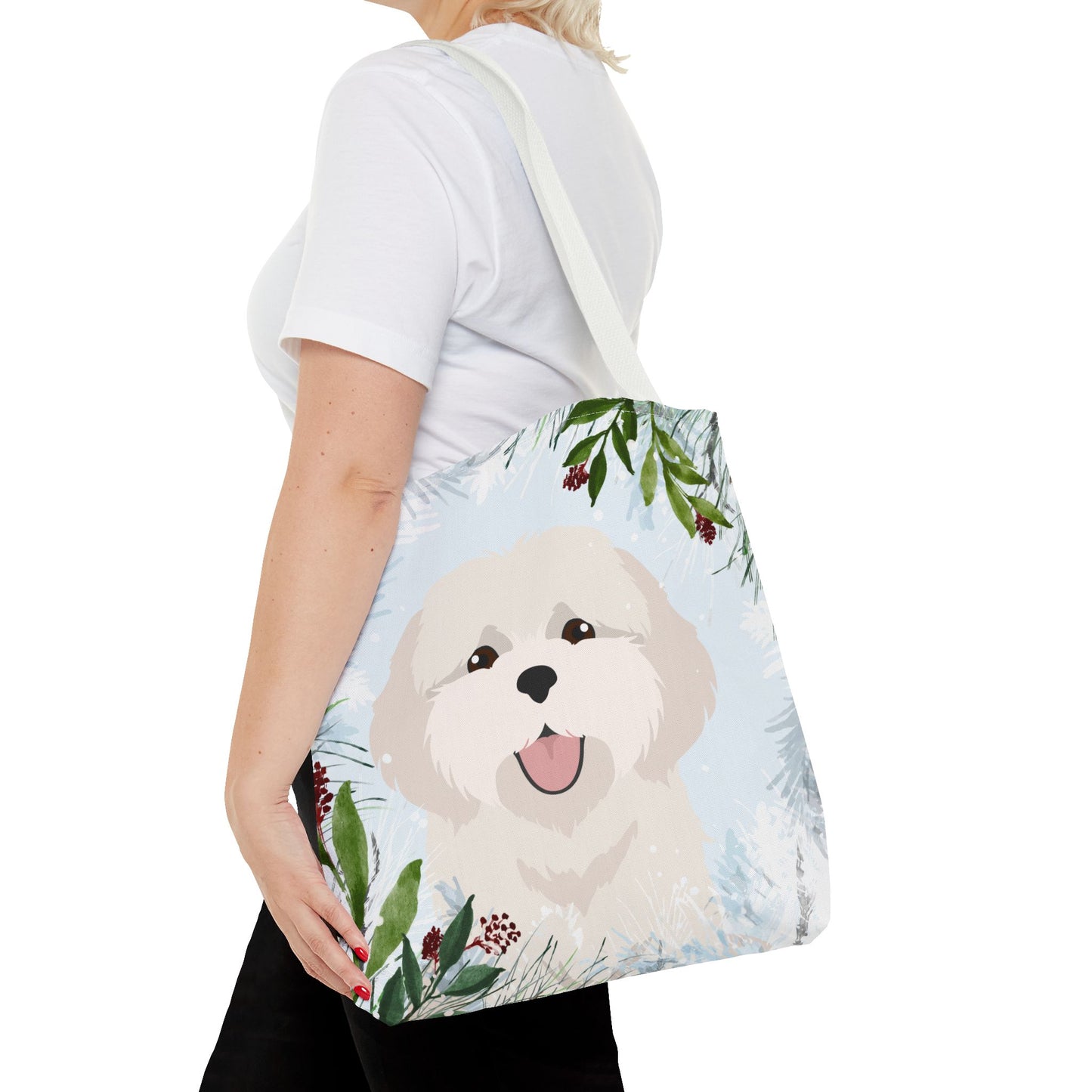 Coton De Tulear Dog Christmas Holiday Tote Bag 16x16