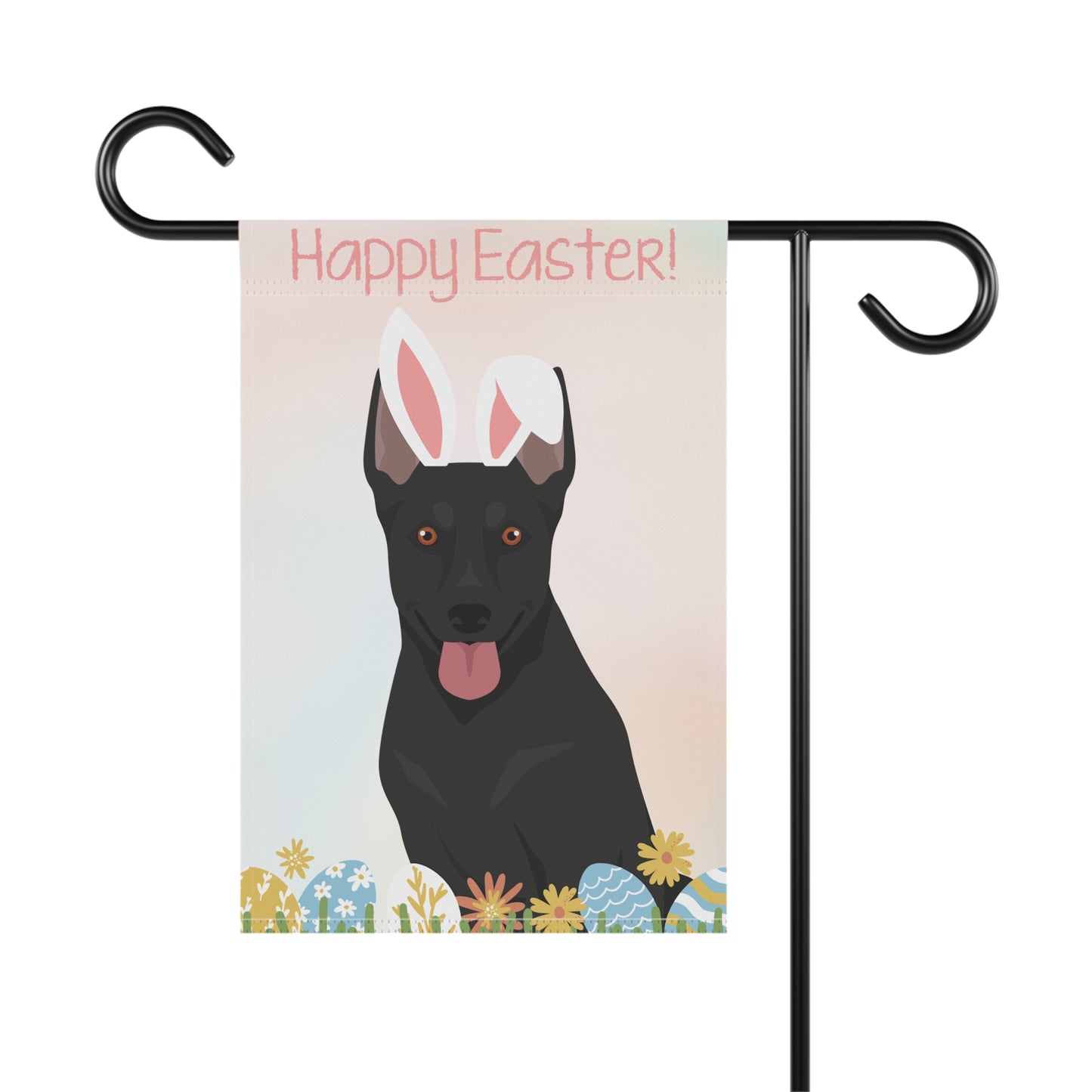 Australian Kelpie Dog Happy Easter Garden Flag
