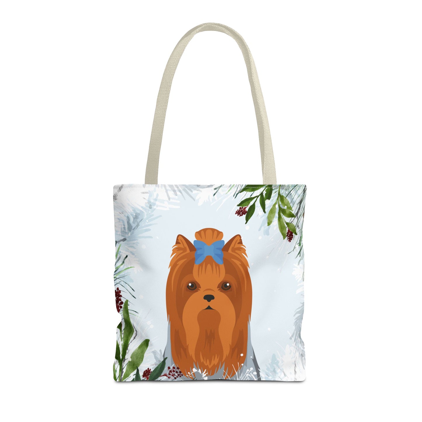 Yorkshire Terrier Dog Christmas Holiday Tote Bag 16x16