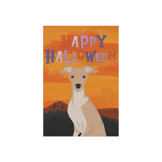 Italian Greyhound Dog Halloween Garden Flag