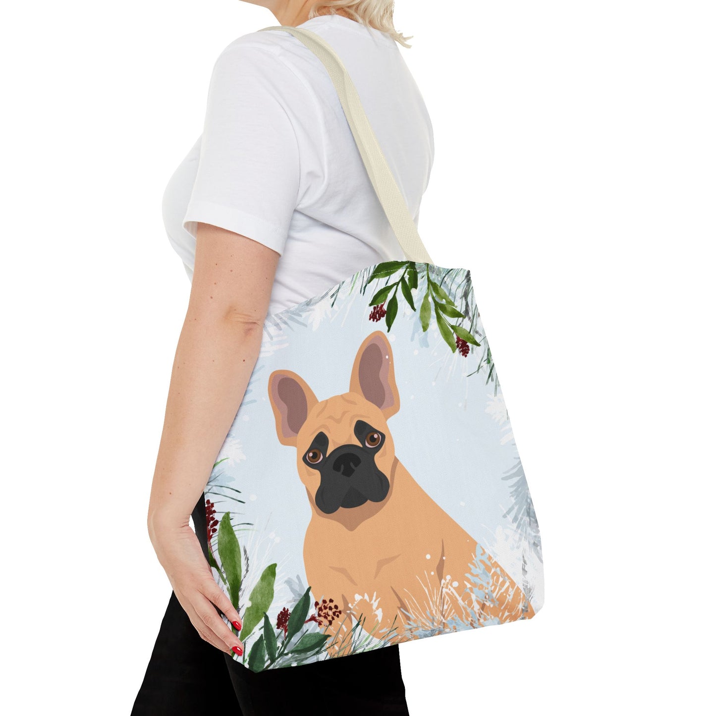 French Bulldog Dog Christmas Holiday Tote Bag 16x16
