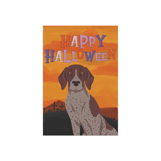 German Shorthaired Pointer Dog Halloween Garden Flag