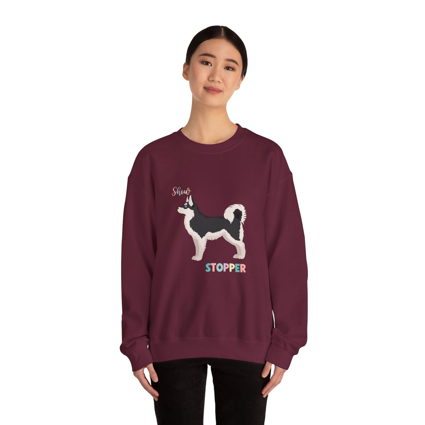 Alaskan Klee Kai Dog Unisex Heavy Blend Crewneck Sweatshirt