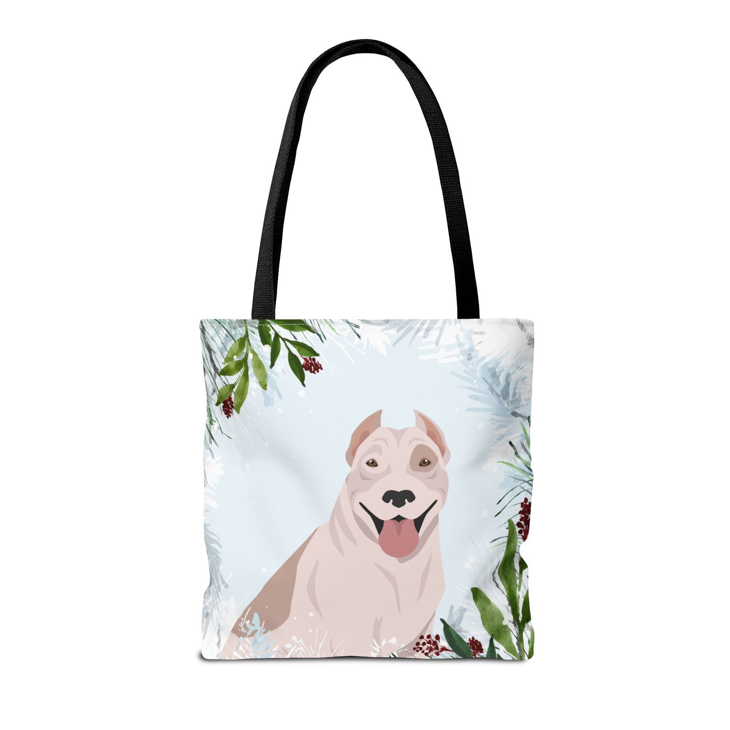 Pit Bull Dog Christmas Holiday Tote Bag 16x16