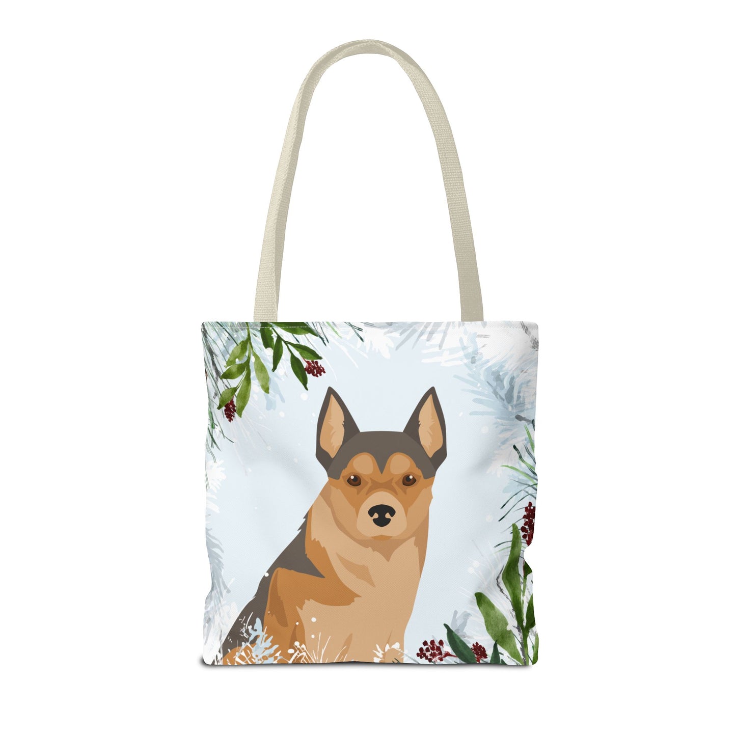 Norwegian Lundehund Dog Christmas Holiday Tote Bag 16x16