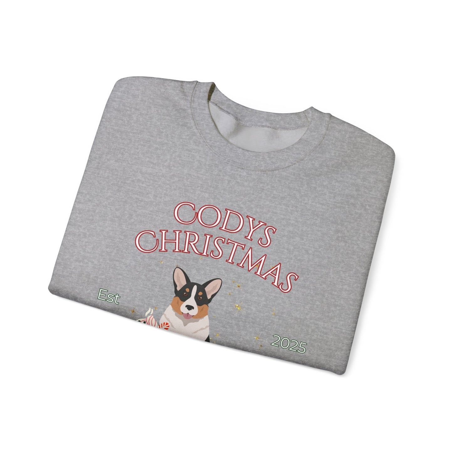 Cardigan Welsh Corgi Dog Christmas Social Club Unisex Heavy Blend Crewneck Sweatshirt Custom Name