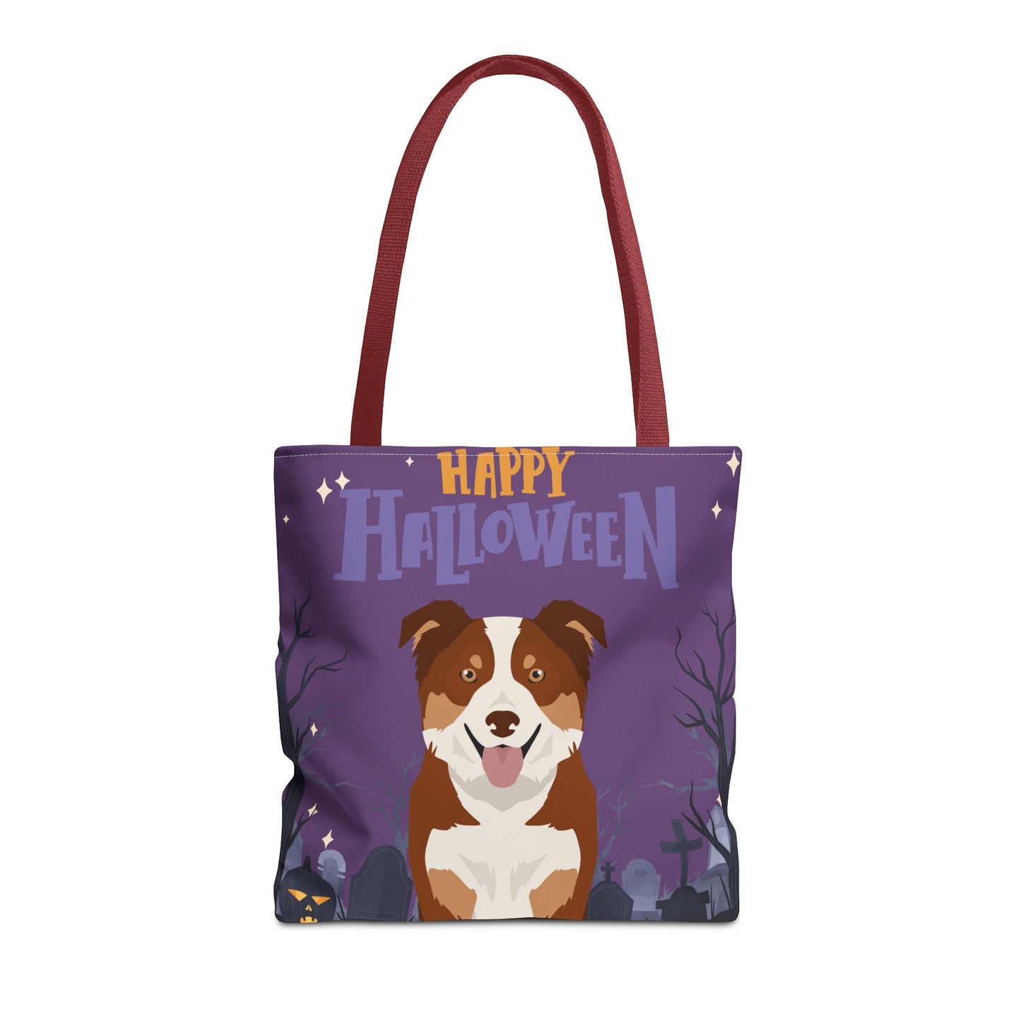 Border Collie Dog Happy Halloween Tote Bag 16x16
