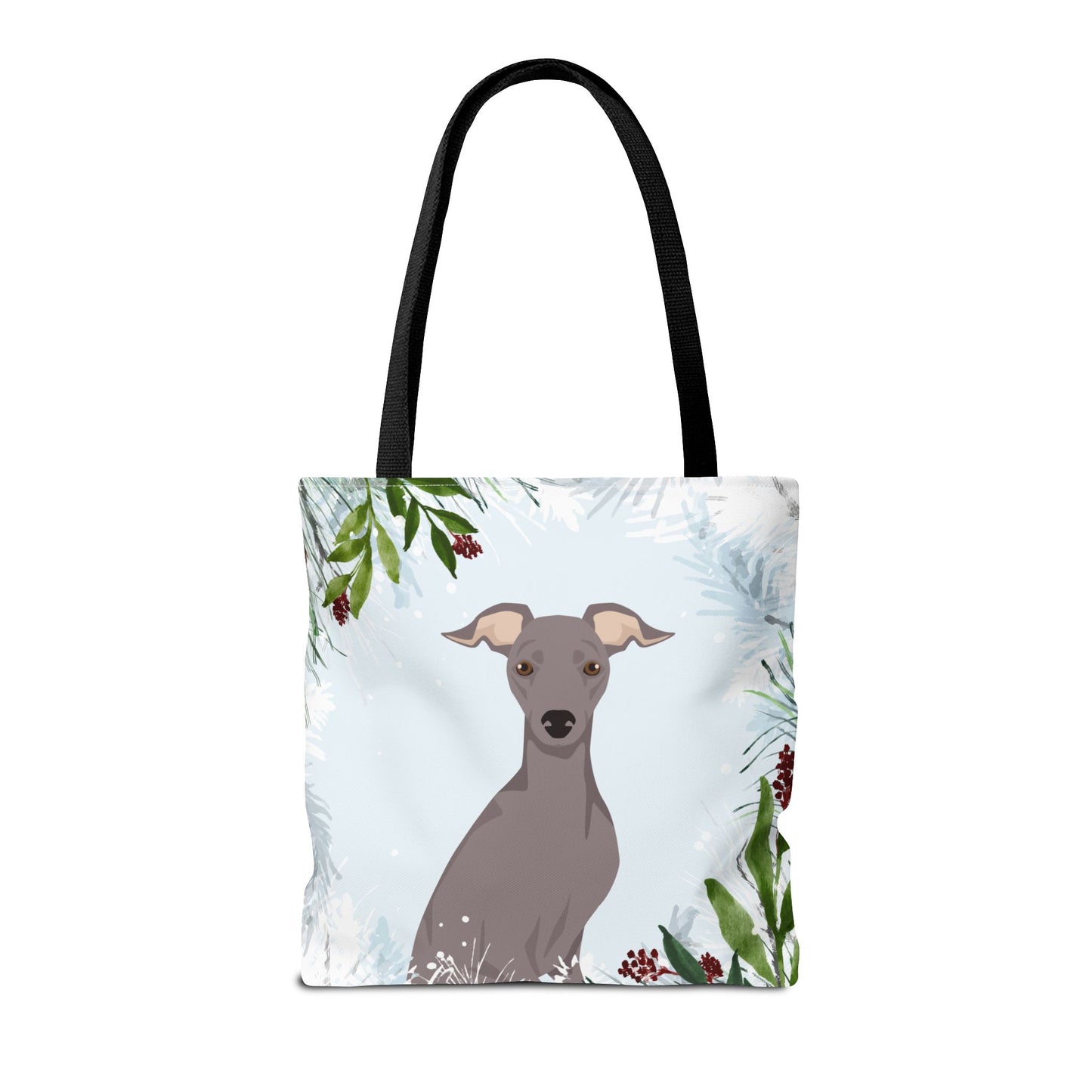 Italian Greyhound Dog Christmas Holiday Tote Bag 16x16