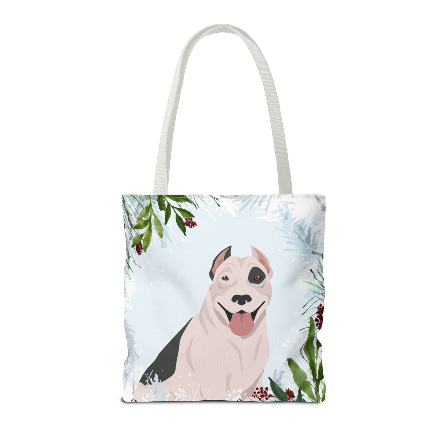 Pit Bull Dog Christmas Holiday Tote Bag 16x16