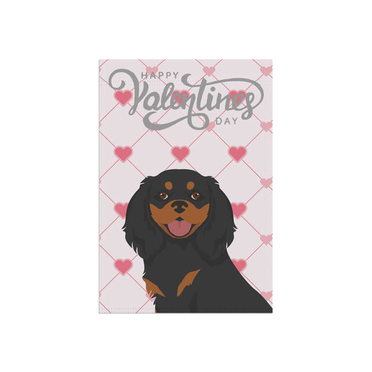 Cavalier King Charles Spaniel Dog Valentines Day Garden Flag