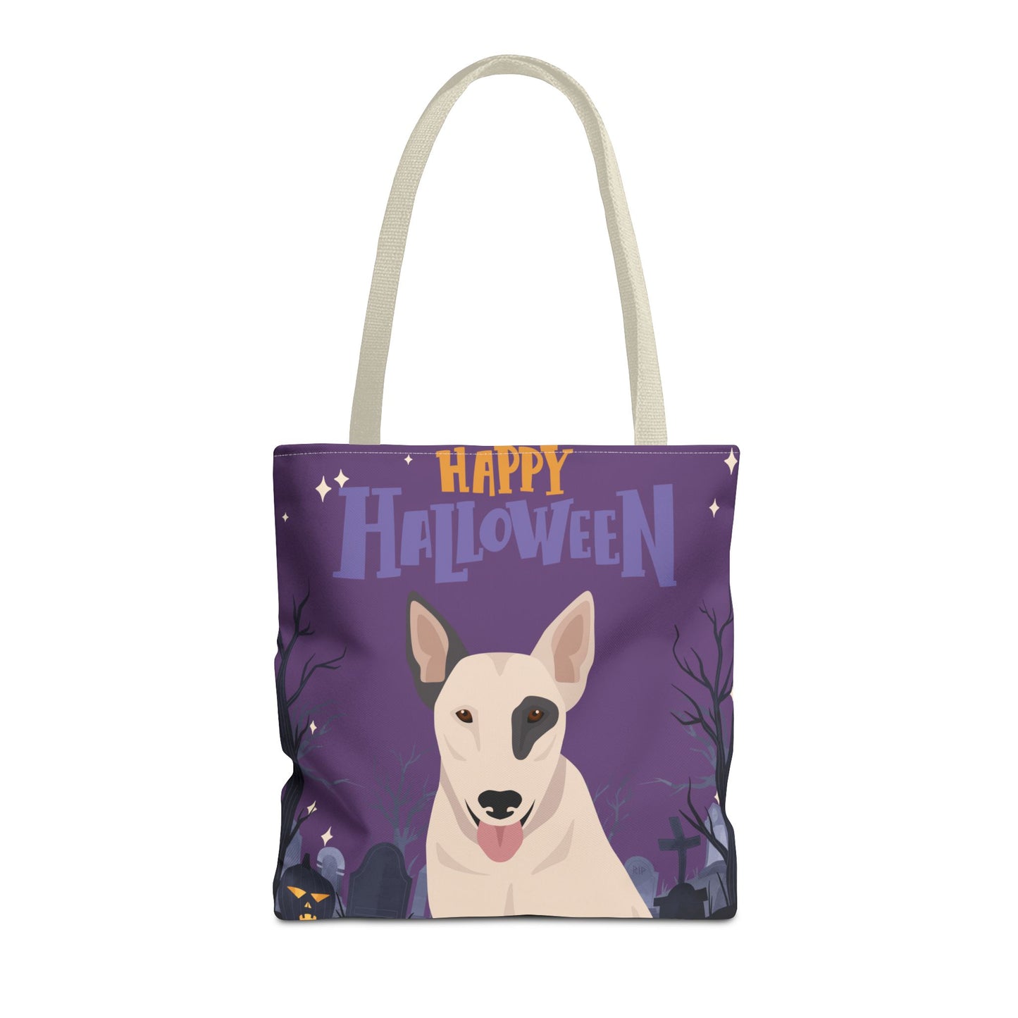Bull Terrier Dog Happy Halloween Tote Bag 16x16