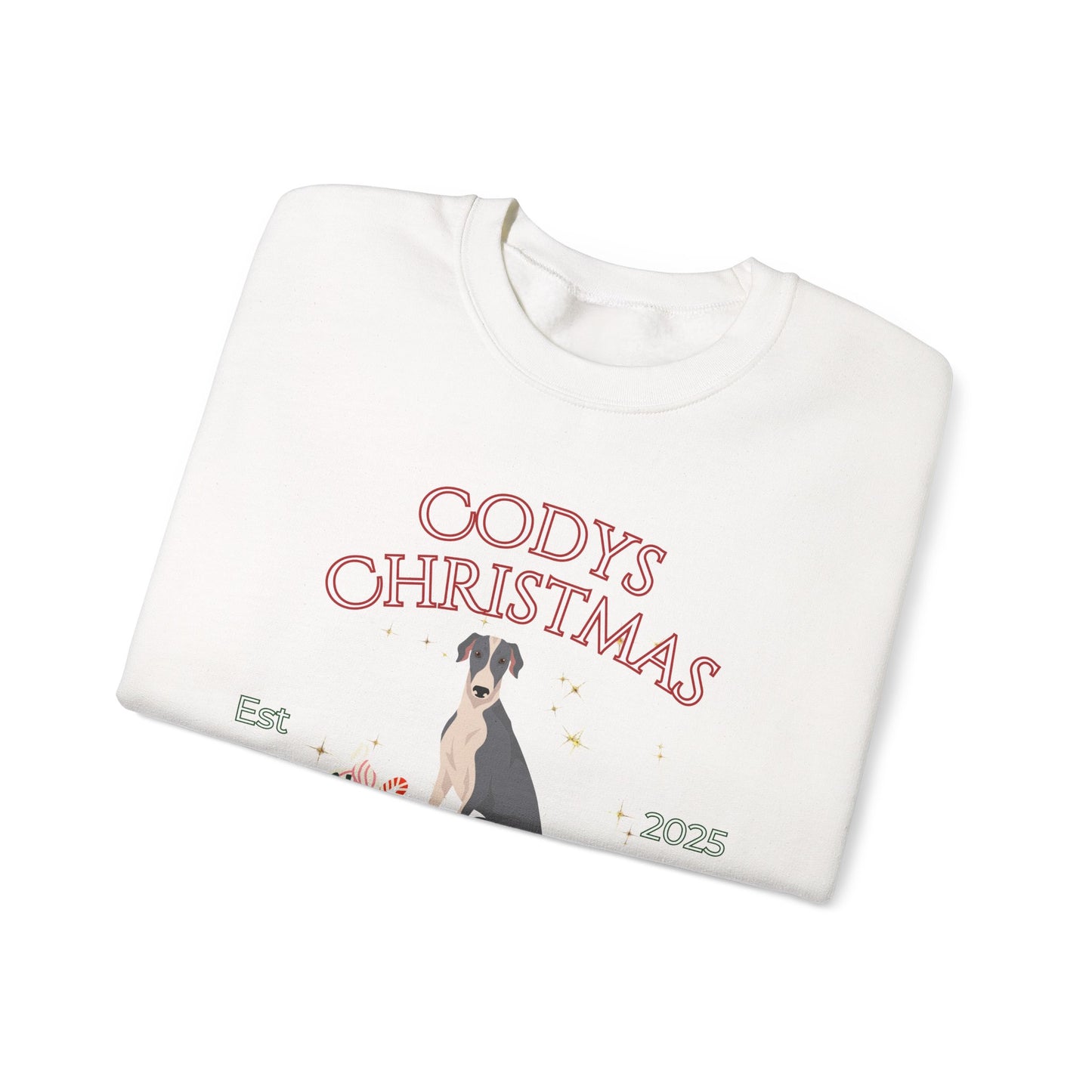 Greyhound Dog Christmas Social Club Unisex Heavy Blend Crewneck Sweatshirt Custom Name