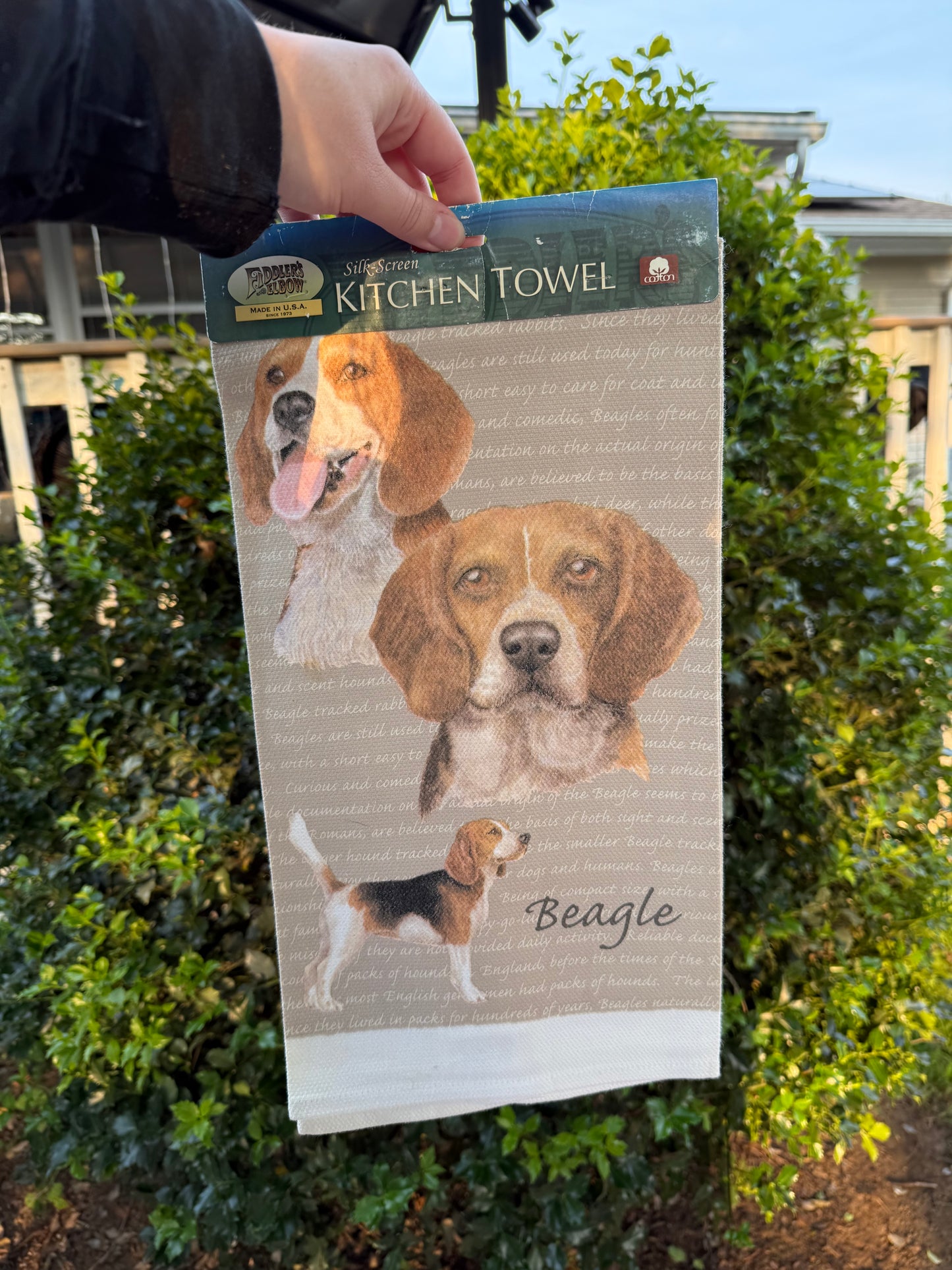 Beagle Dog Dish Towel