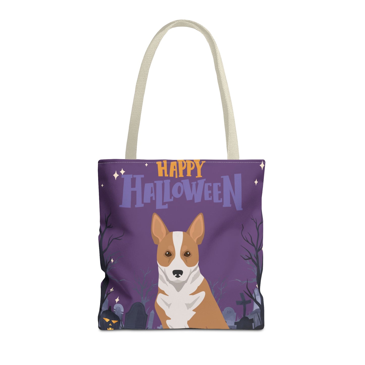 Canaan Dog Dog Happy Halloween Tote Bag 16x16