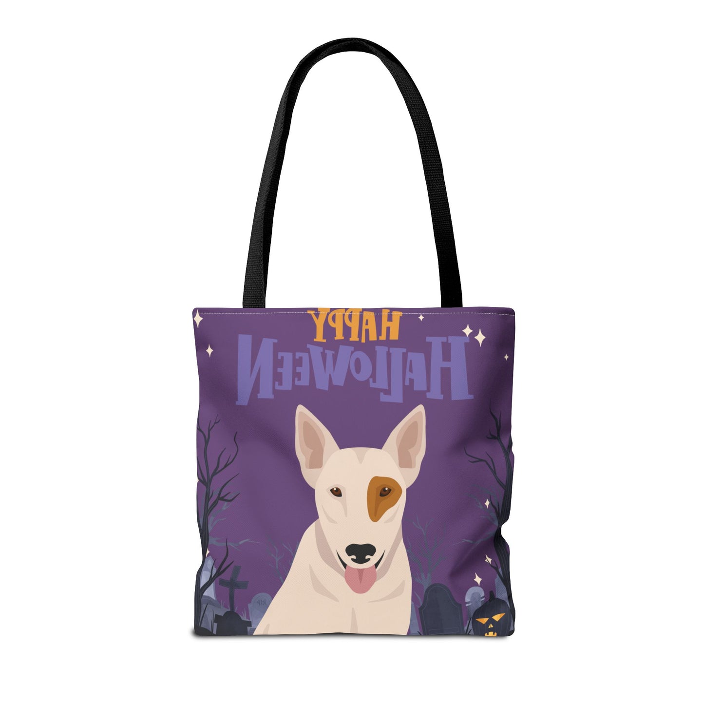 Bull Terrier Dog Happy Halloween Tote Bag 16x16