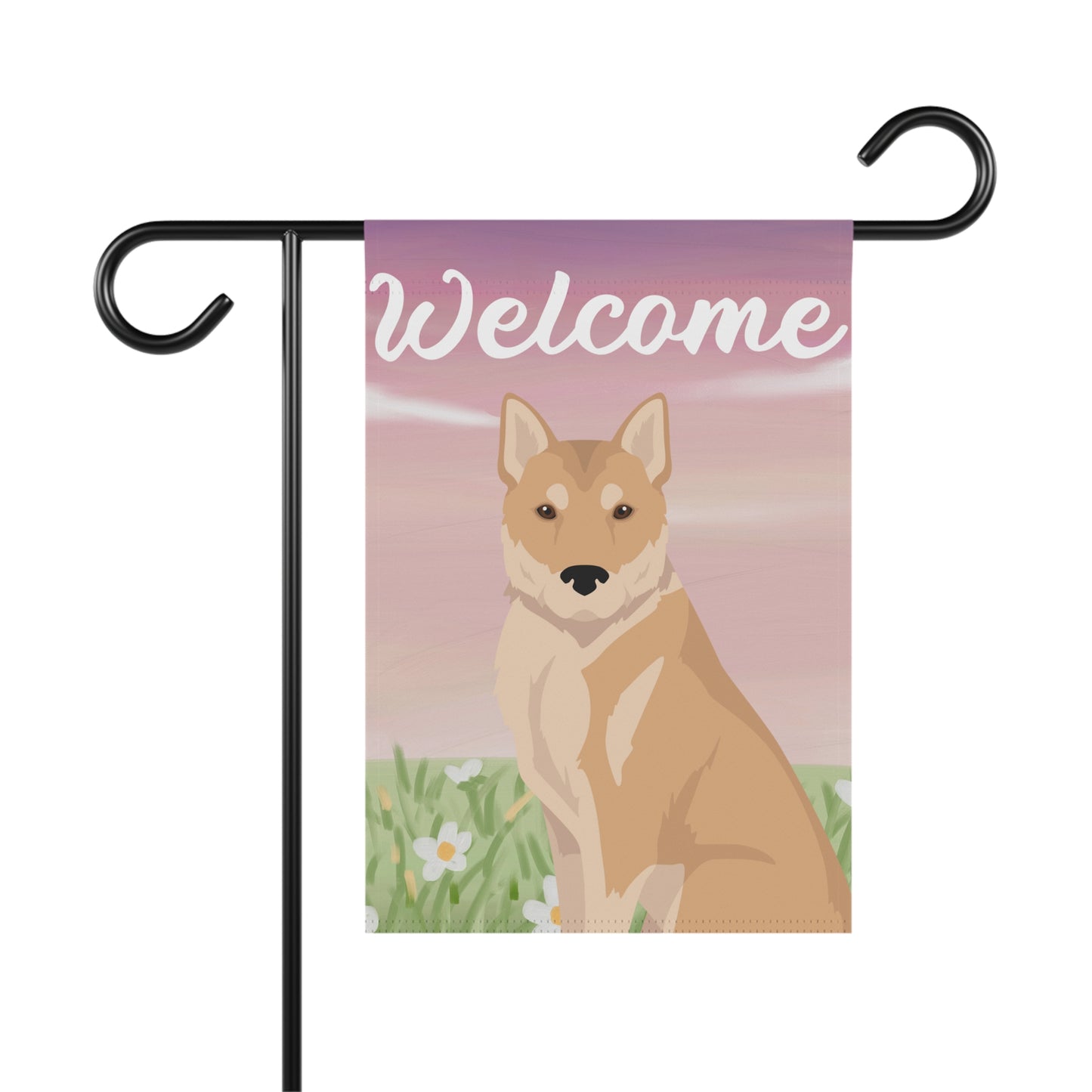Korean Jindo Dog Welcome Garden Flag