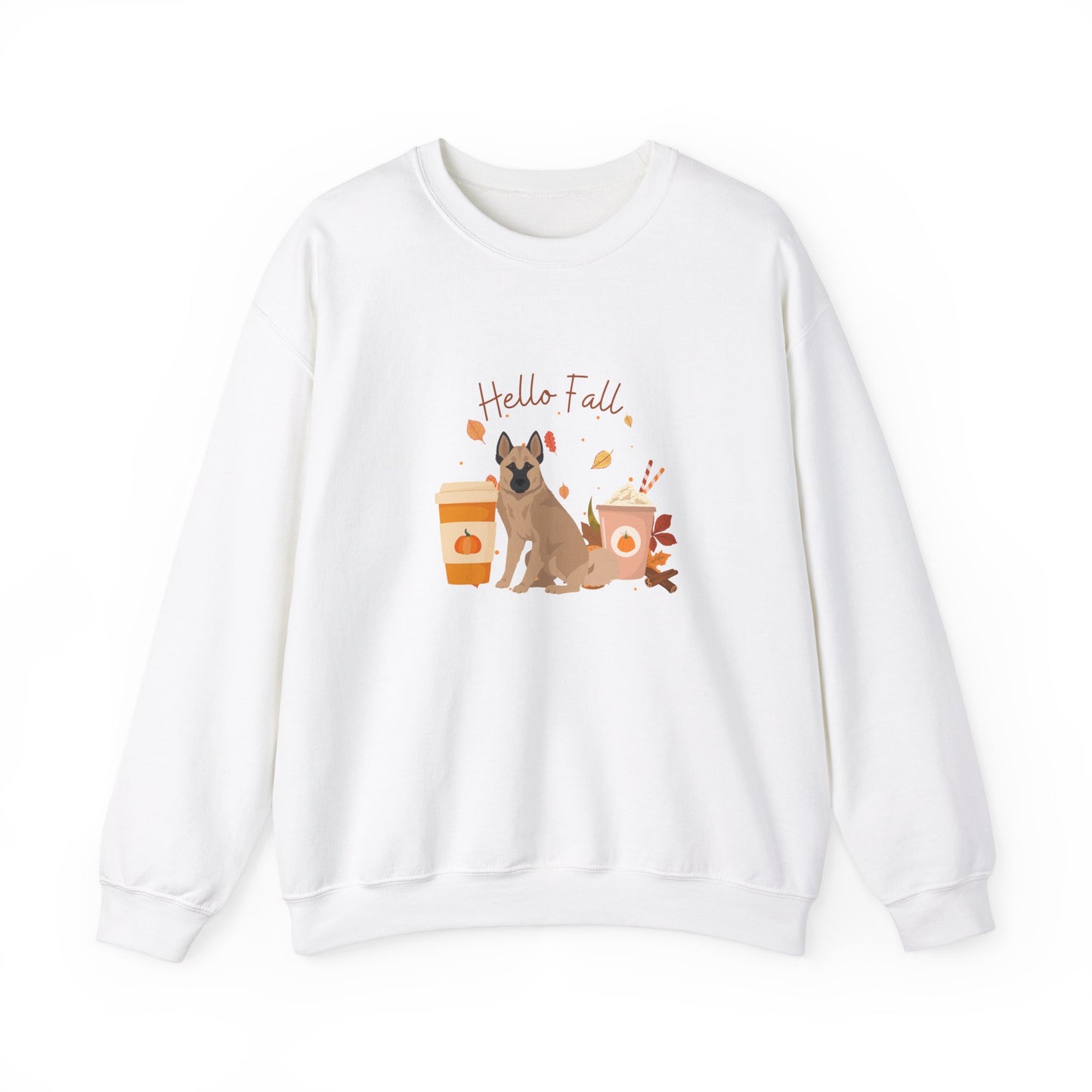 Hallefors Elkhound Dog Fall Unisex Heavy Blend Crewneck Sweatshirt