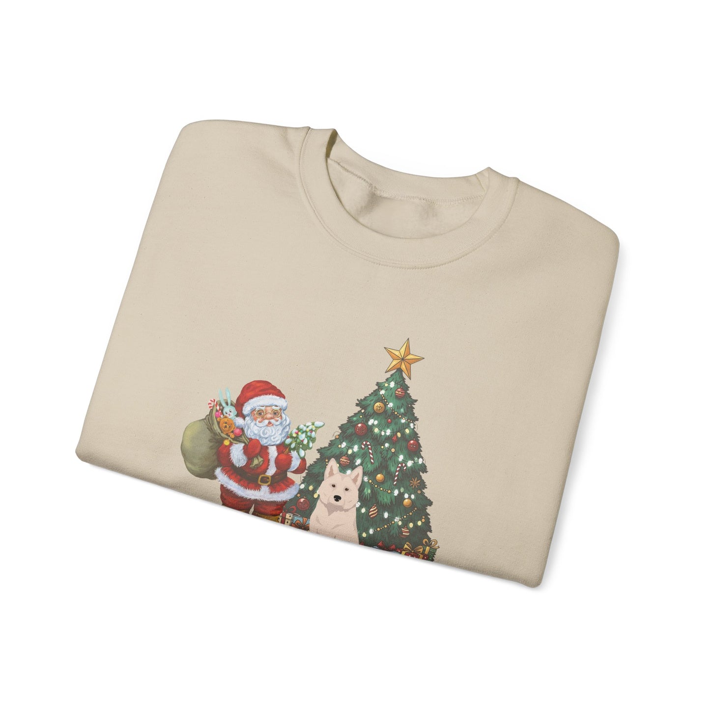 Alaskan Husky Dog Santa's Little Helper Unisex Heavy Blend Crewneck Sweatshirt