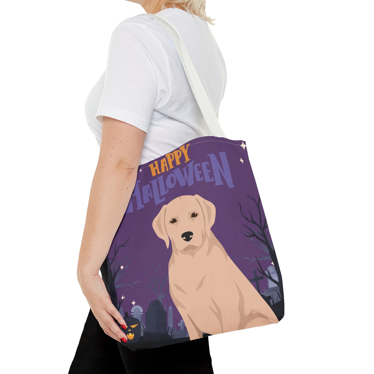 Labrador Retriever Dog Happy Halloween Tote Bag 16x16