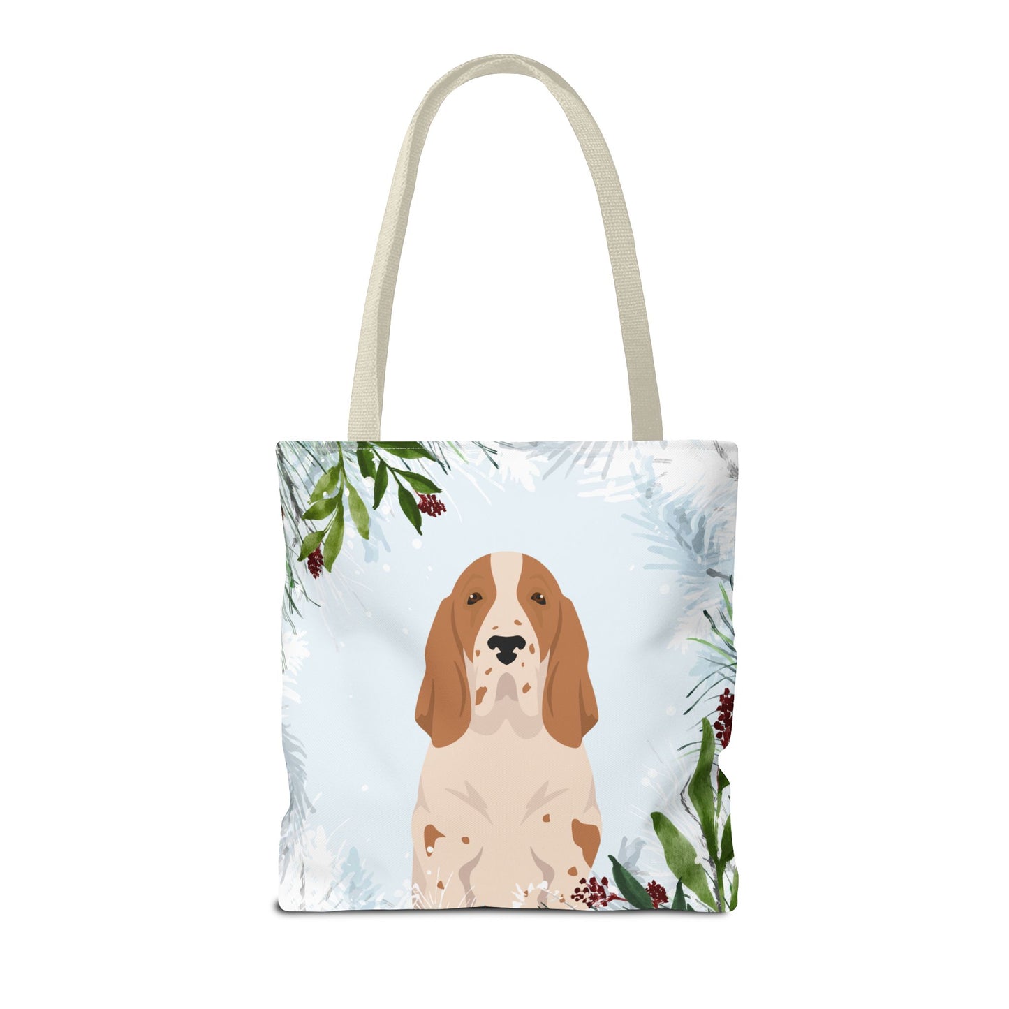 Bracco Italiano Dog Christmas Holiday Tote Bag 16x16