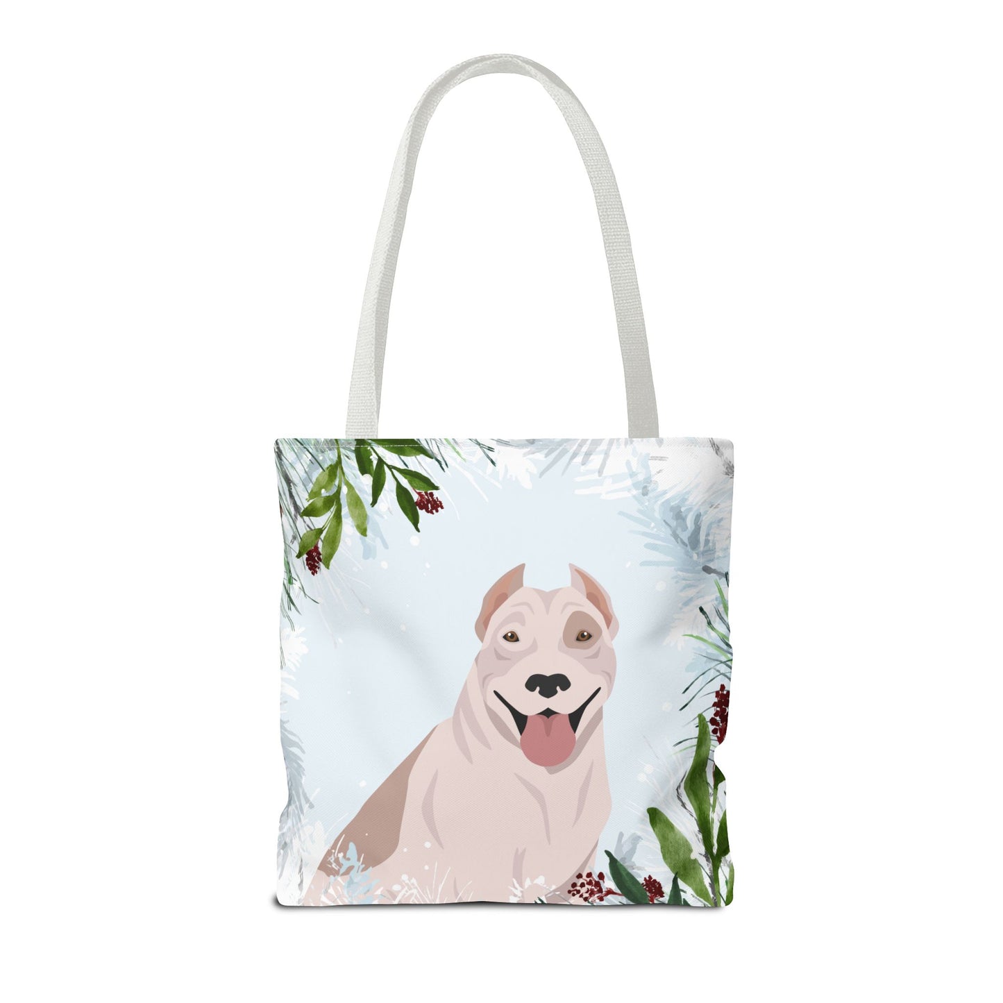 Pit Bull Dog Christmas Holiday Tote Bag 16x16