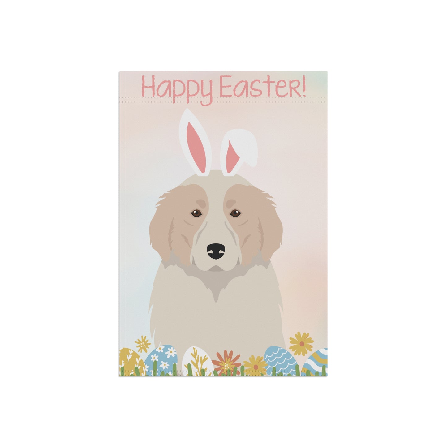 Great Pyrenees Dog Happy Easter Garden Flag