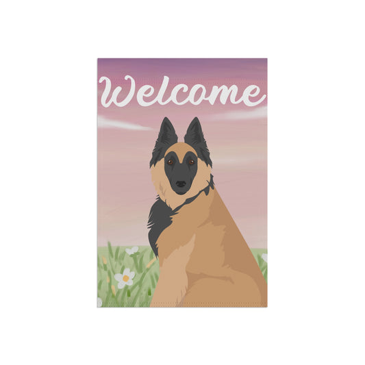 Belgian Tervuren Dog Welcome Garden Flag