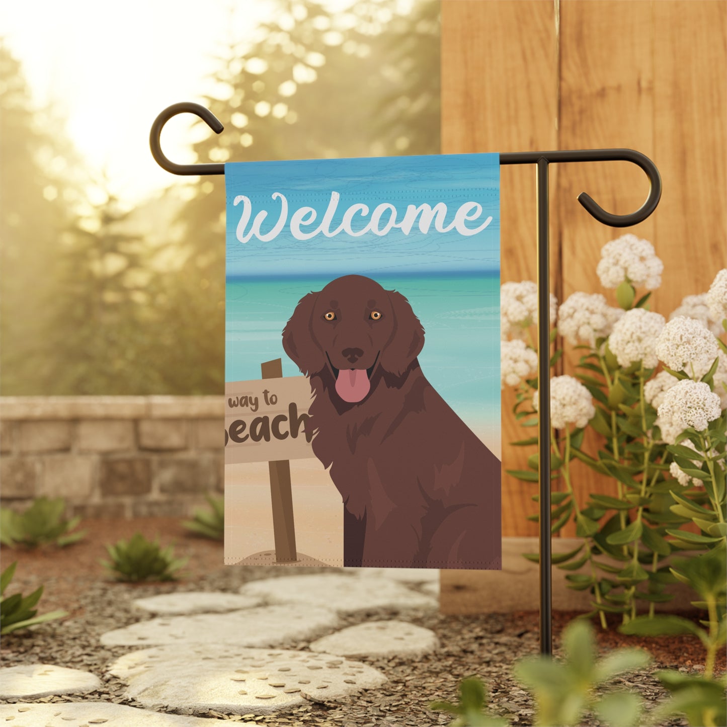 Flat Coated Retriever Dog Garden Flag
