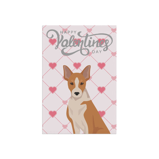 Portuguese Podengo Dog Valentines Day Garden Flag