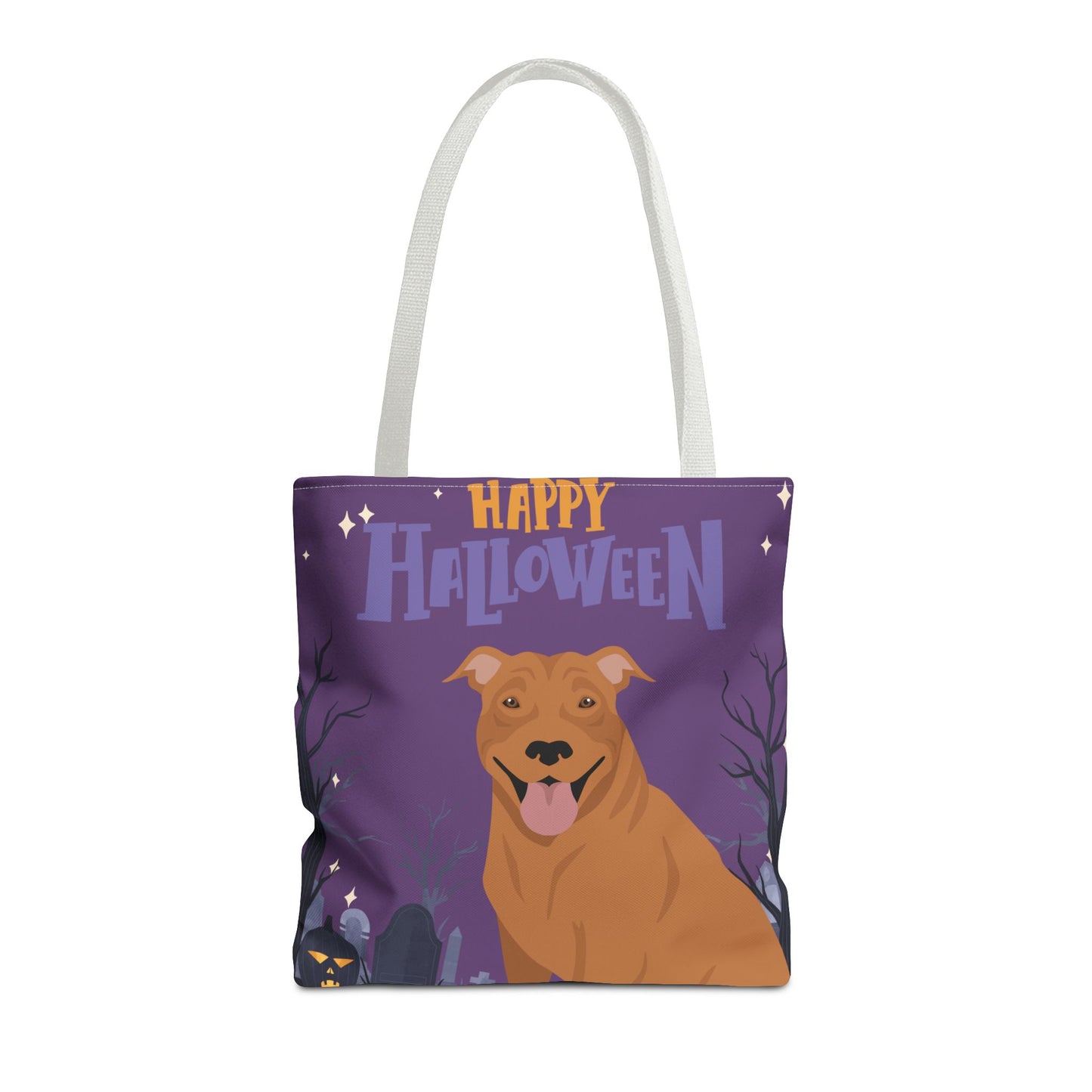 Pit Bull Dog Happy Halloween Tote Bag 16x16