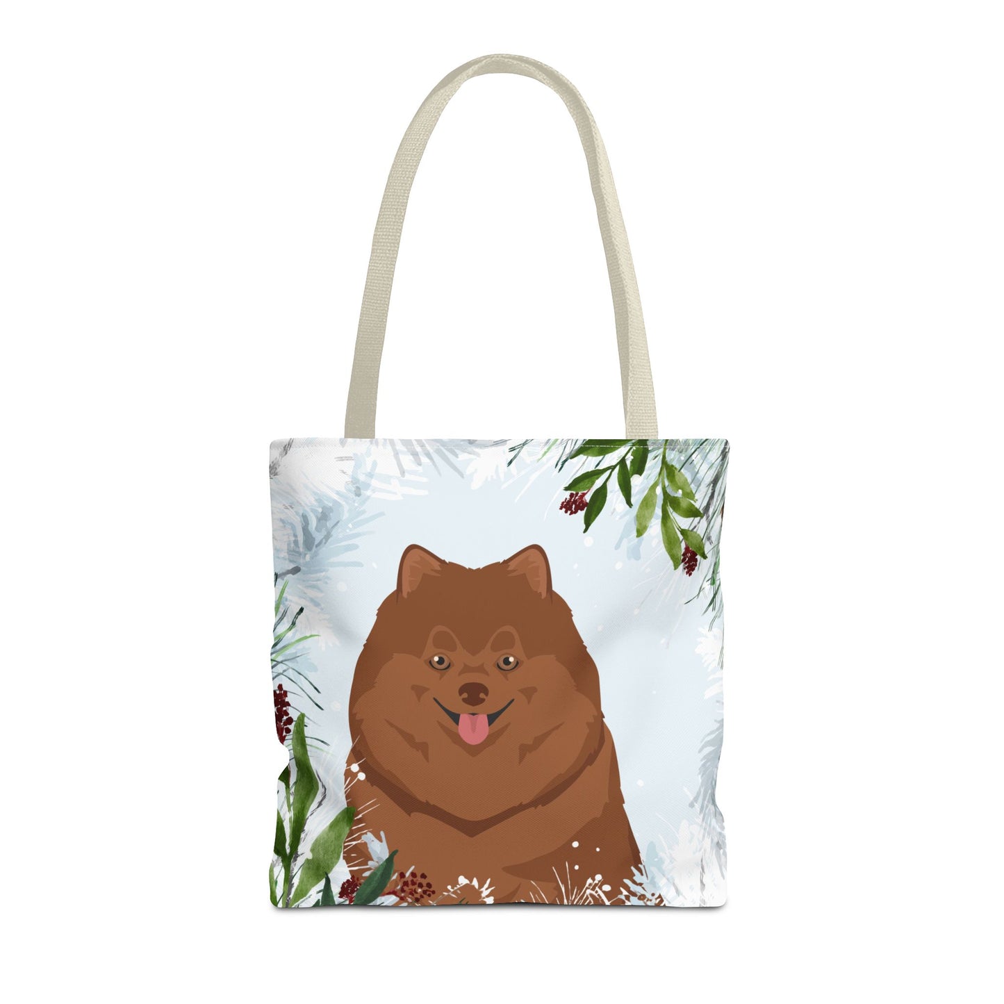 Pomeranian Dog Christmas Holiday Tote Bag 16x16