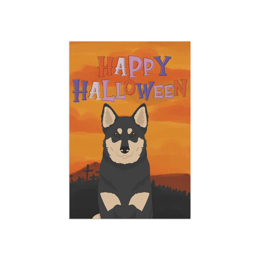 Lapponian Herder Dog Halloween Garden Flag