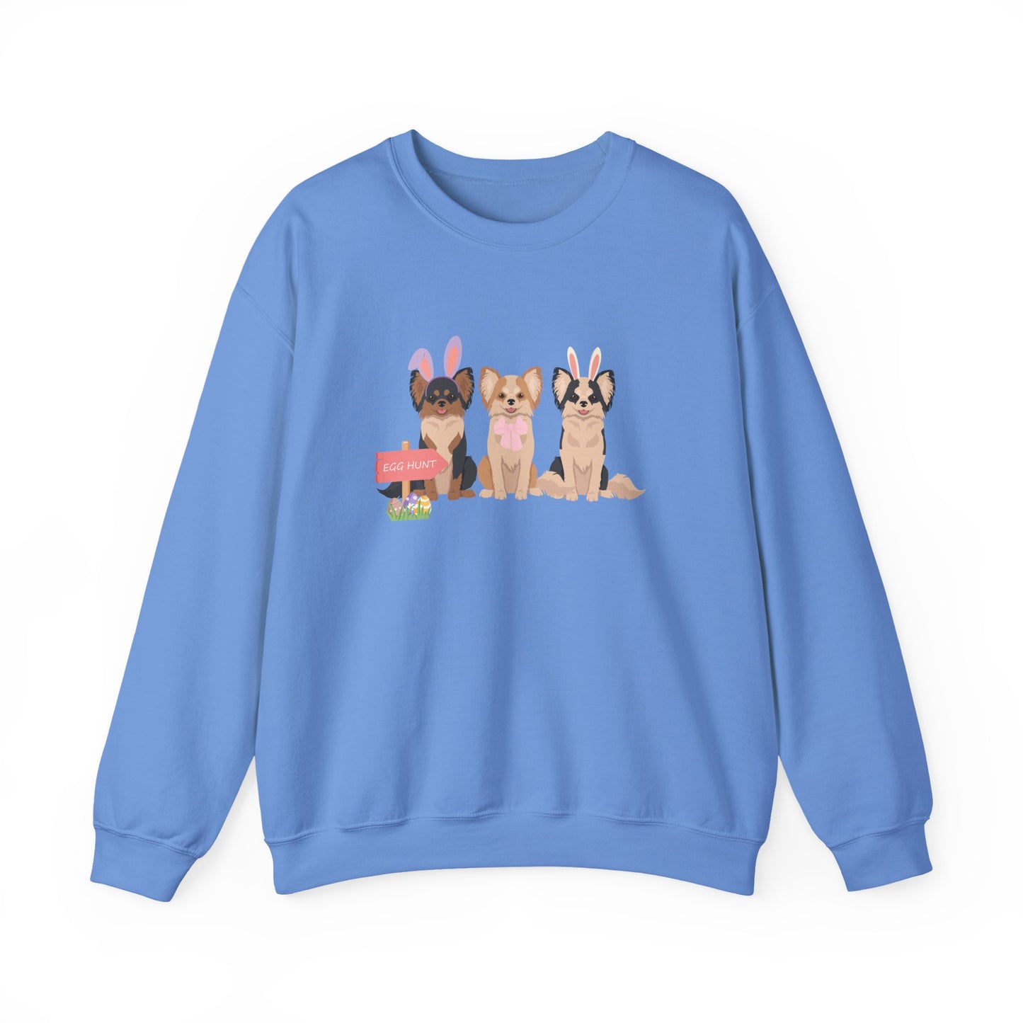 Chihuahua Dog Easter Unisex Heavy Blend Crewneck Sweatshirt, easter, Cute Dog Mom Gift