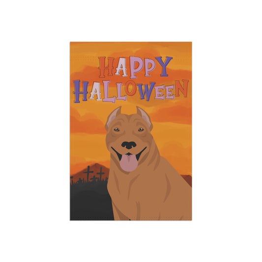 Pit Bull Dog Halloween Garden Flag