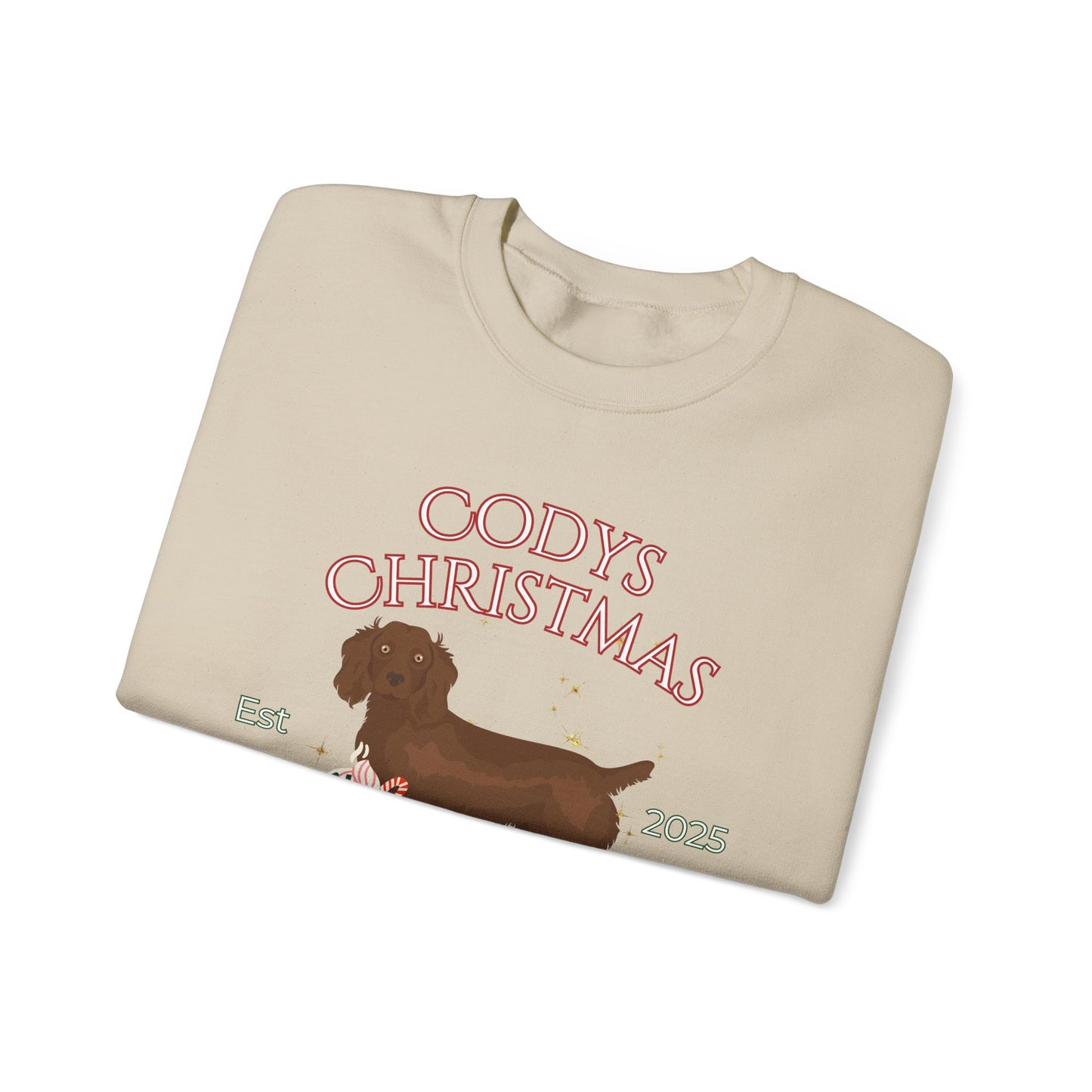 Boykin Spaniel Dog Christmas Social Club Unisex Heavy Blend Crewneck Sweatshirt Custom Name