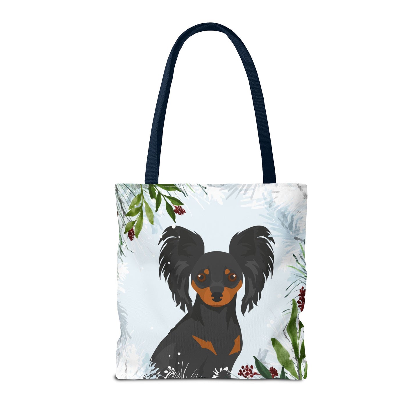 Russian Toy Terrier Dog Christmas Holiday Tote Bag 16x16