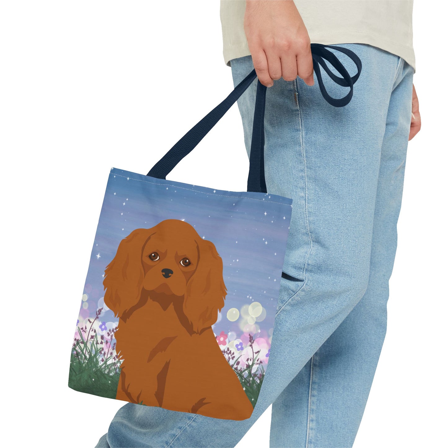 Cavalier King Charles Spaniel Dog Tote Bag 13x13