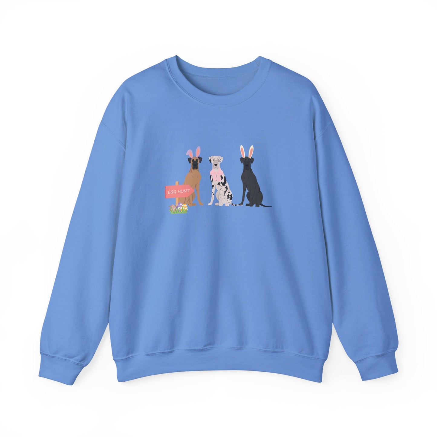 Great Dane Dog Easter Unisex Heavy Blend Crewneck Sweatshirt, easter, Cute Dog Mom Gift